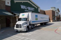 A BNA truck preparing to deliver goods to a Wal-Mart Dallas Branch