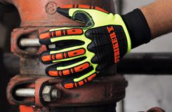 Gloves supplied by Bunzl in use in the field